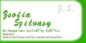 zsofia szilvasy business card